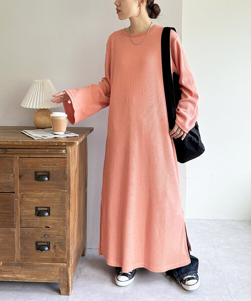 「DISCOAT」 長袖ワンピース MEDIUM ブラック レディース_画像3