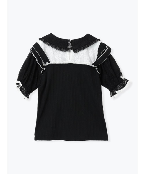 NOEMIE（ノエミー） tシャツ 半袖 ハートバックルデコルテレース