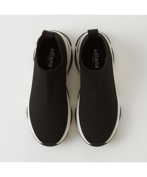 「+diana」 ローカットスニーカー 24.0cm ブラック レディース_画像4