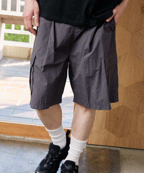 PUBLUX（パブリュクス） ワイドパンツ ハーフパンツ パンツ 短パン