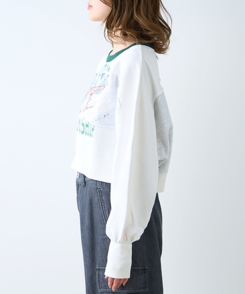 「etsinta」 スウェットカットソー ONE SIZE ブルー レディース_画像4