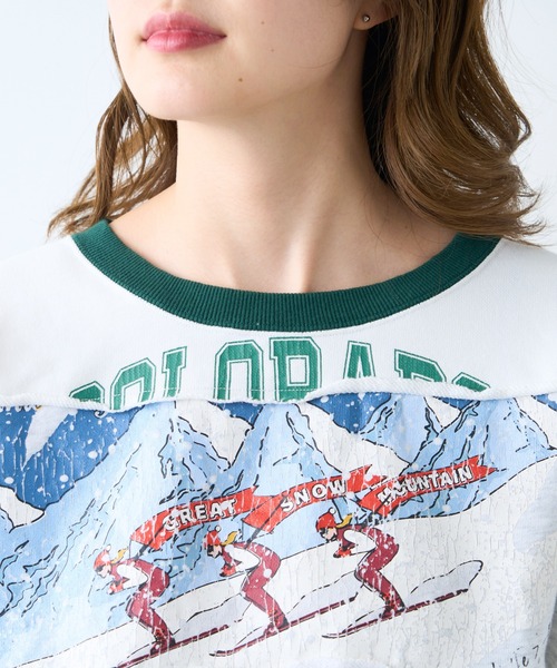 「etsinta」 スウェットカットソー ONE SIZE ブルー レディース_画像6