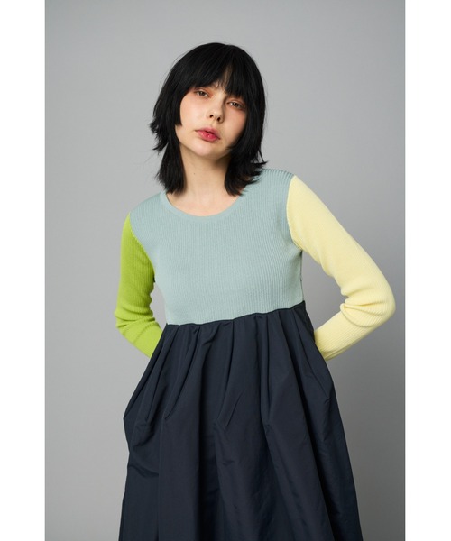 「HeRIN.CYE」 ドッキングワンピース 38 グレー系その他 レディースの画像
