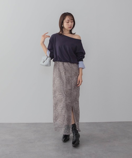 「Leja」 コンビワンピース MEDIUM ブラック レディースの画像