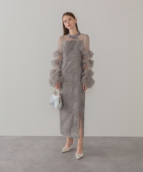 「Leja」 コンビワンピース MEDIUM ブラック レディースの画像