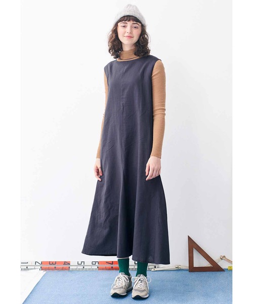 「シロップ.」 ノースリーブワンピース MEDIUM グレー レディース_画像3