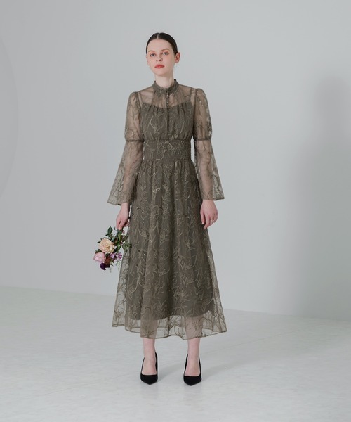 Leja（レジャ） 長袖ワンピース MEDIUM グリーン レディース