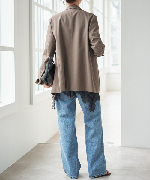 【SPICKANDSPAN】26SS 26051200206010 レースサテンチュニックキャミソール Spick＆Span（スピック アンド スパン） キャミソール 「WEB限定