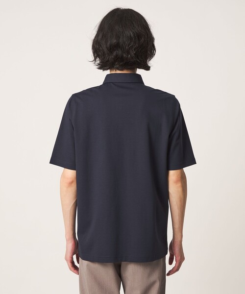 【NAVY】シャイニー ポンチ ポロシャツ<A DAY IN THE LIFE> A DAY IN THE LIFE ポロシャツ シャイニー ポンチ ポロシャツ「A DAY