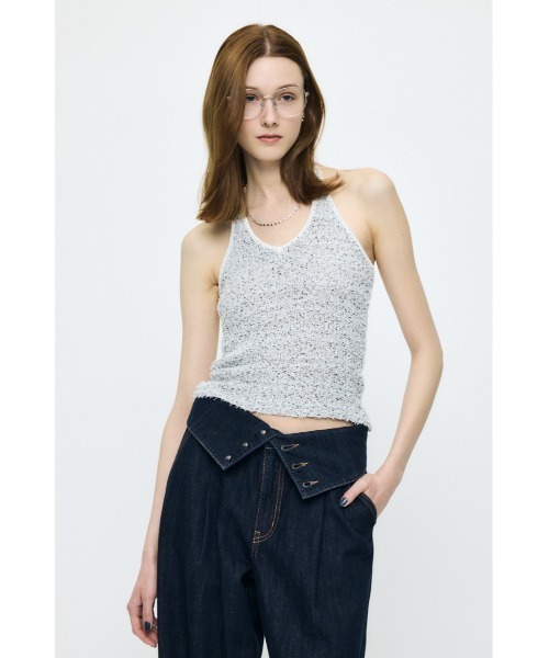 MOUSSY（マウジー） キャミソール HALTER NECK KNIT キャミソール