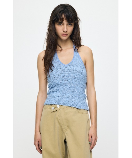 MOUSSY（マウジー） キャミソール HALTER NECK KNIT キャミソール