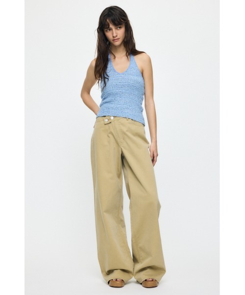 MOUSSY（マウジー） キャミソール HALTER NECK KNIT キャミソール