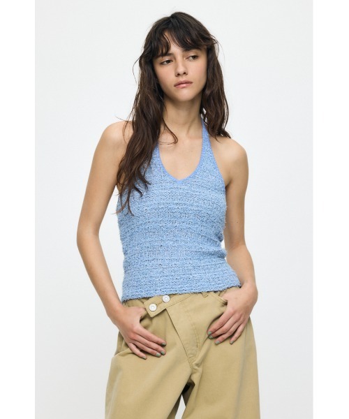 MOUSSY（マウジー） キャミソール HALTER NECK KNIT キャミソール