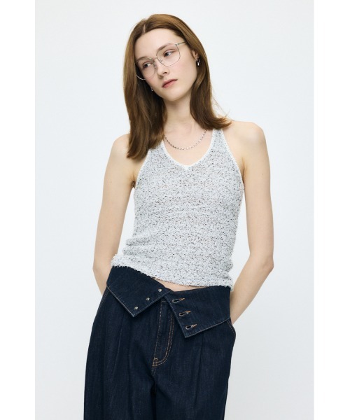 MOUSSY（マウジー） キャミソール HALTER NECK KNIT キャミソール