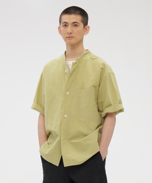 MHL.（エムエイチエル） シャツ 半袖 HIGH COUNT DRY COTTON LINEN