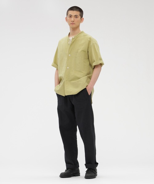 MHL.（エムエイチエル） シャツ 半袖 HIGH COUNT DRY COTTON LINEN