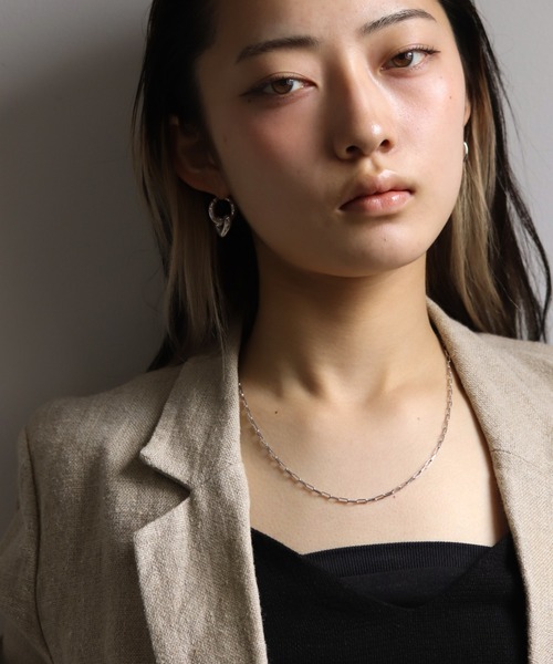 ete モチーフ ネックレス 50cm SV925 sus cui-cui（キュイキュイ） ネックレス ペーパークリップ ロング