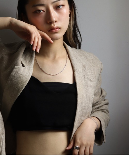 ete モチーフ ネックレス 50cm SV925 sus cui-cui（キュイキュイ） ネックレス ペーパークリップ ロング