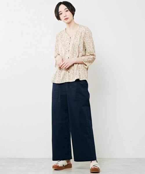 「MELROSE claire」 長袖ブラウス FREE ブルー レディース_画像4