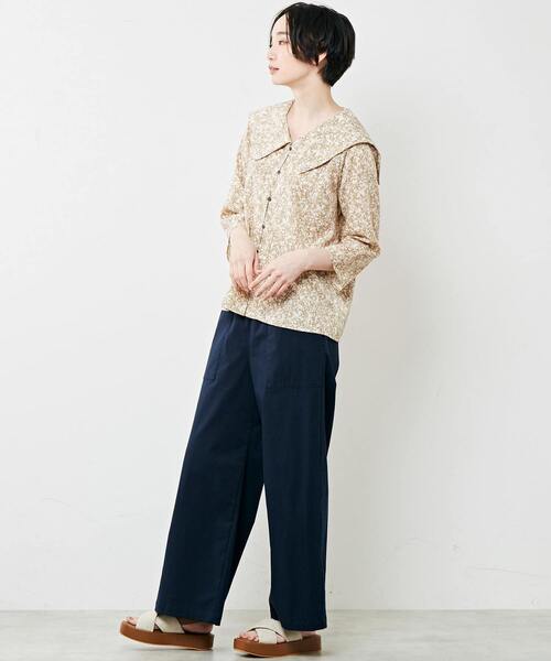 「MELROSE claire」 長袖ブラウス FREE ブルー レディース_画像8