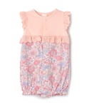 ベビー服 ロンパース 切り替え花柄2WAYオールの詳細画像1