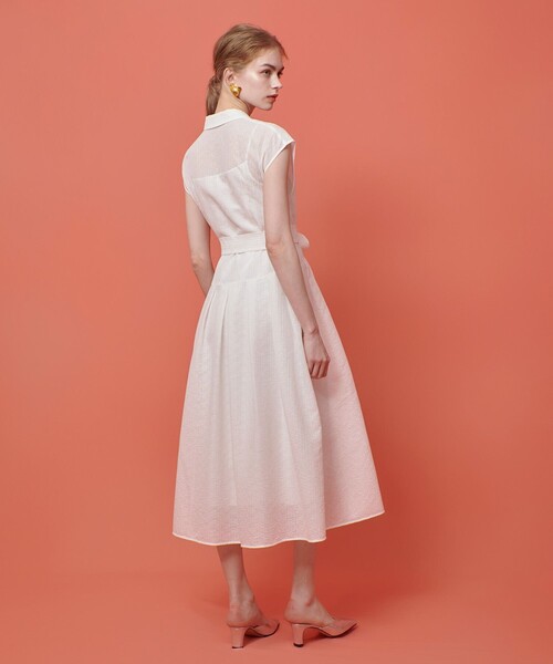 「LOULOU WILLOUGHBY」 ノースリーブワンピース 2 ホワイト レディース_画像5