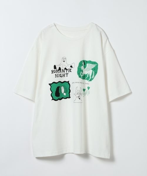 JEANASIS（ジーナシス） tシャツ 半袖 「HONGAMA」プリントTEE SS