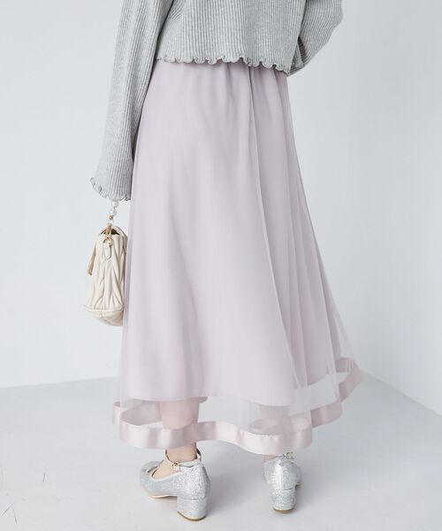 「MAJESTIC LEGON」 フレアスカート MEDIUM グレイッシュベージュ レディース_画像9