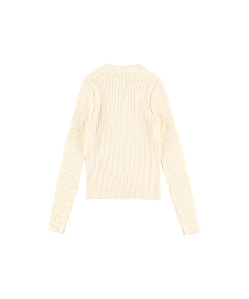 ALEXIA STAM（アリシアスタン） tシャツ Open Collar Rib Knit Top