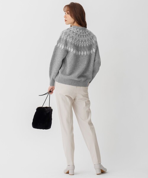 自由区（ジユウク） ニット セーター フェアアイル クルーネックニット