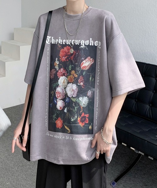 tシャツ 「FVLMEN」flower photoprint halfsleeve tee/フラワー