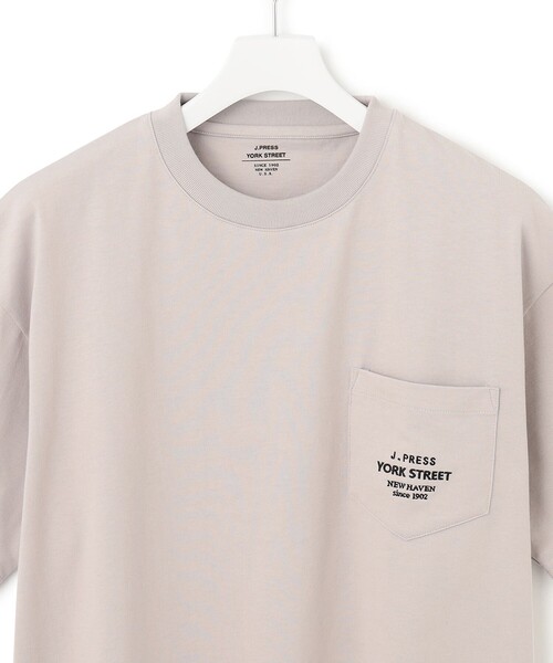 J.PRESS YORK STREET tシャツ 「UNISEX」ワンポイント刺繍 ポケットT