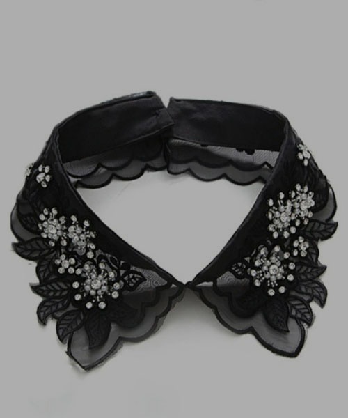 Mayree つけ襟 付け襟 「resonance」シアー ビジューデザイン つけ襟