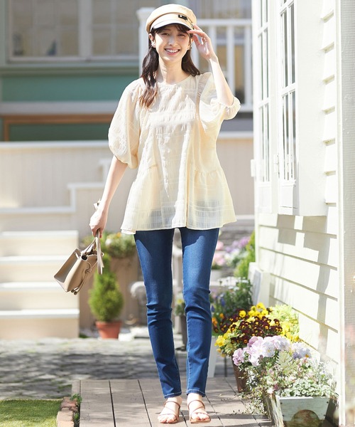 alotta チュニック シアーチェックパフ袖チュニック : ZOZOTOWN Yahoo  