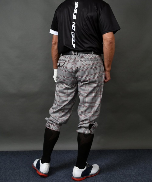 p COMON GOLF ニッカボッカーズパンツ Lサイズ グレーチェック p COMON GOLF ニッカボッカーズパンツ Lサイズ グレーチェック