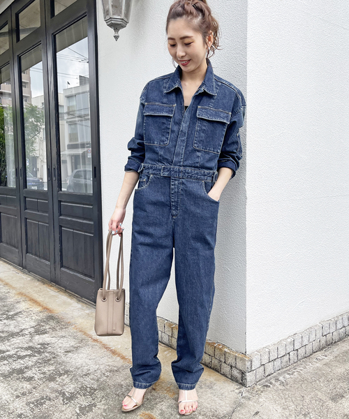 Spick＆Span オールインワン 51/2 BOILER SUIT DENIM レディース