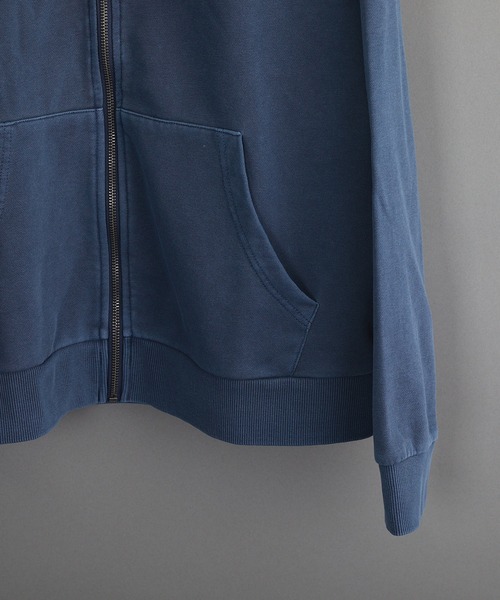 VIBGYOR パーカー ピグメント加工 裏毛スウェット ZIP-PK メンズ