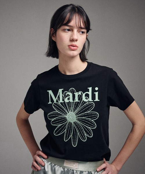 Mardi Mercredi tシャツ SLIM TSHIRT FLOWERMARDI レディース