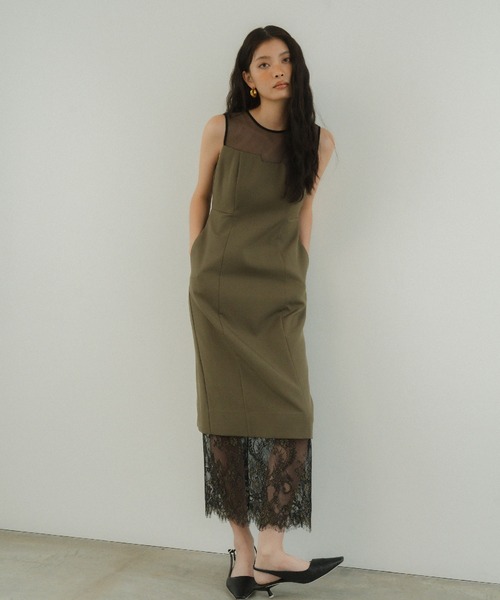 ANDRESD hem lace dress Lサイズ　結婚式　ドレス ANDRESD ドレス hem lace dress ヘムレースドレス : ZOZOTOWN