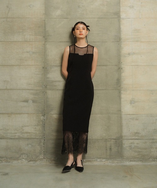 ANDRESD hem lace dress Lサイズ　結婚式　ドレス ANDRESD hem lace dress Lサイズ結婚式ドレス