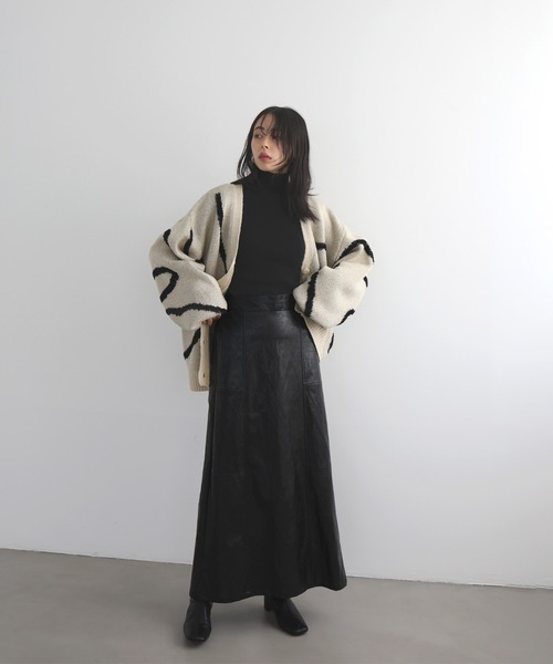LIAN スカート フェイクレザーIラインスカート : ZOZOTOWN Yahoo