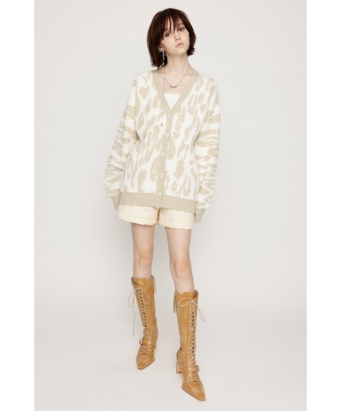 ニット セーター LEOPARD MOLLE JQ TOPS レオパード モール ジャガード トップス レディース SLY（スライ）の「LEOPARD MOLLE JQ TOPS レオパード モール