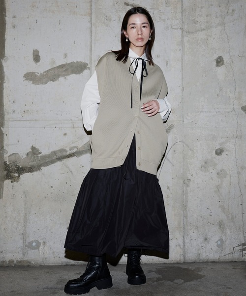 Narcissus（ナルシス） ベスト ジレ 「SINN」コクーンニットベスト