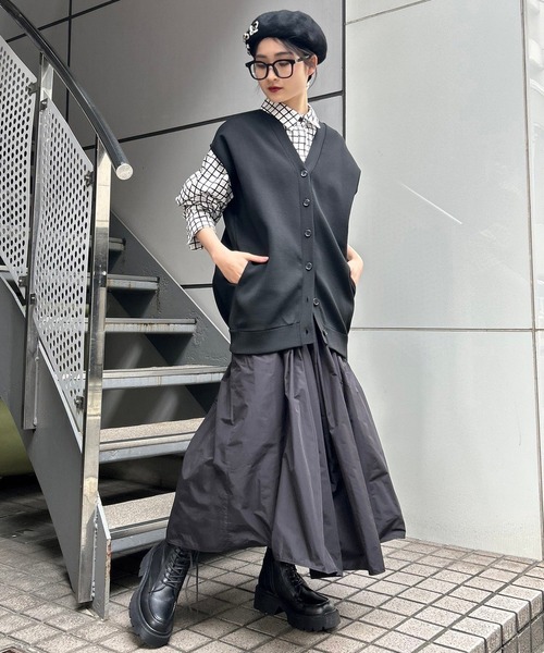 C/R ニットベスト　コットン　ジレ Narcissus ベスト ジレ 「SINN」コクーンニットベスト