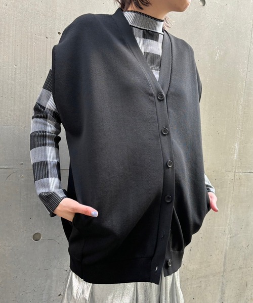 在庫処分セール 言い換え Narcissus ベスト 「SINN」コクーンニットベスト ジレ トップス