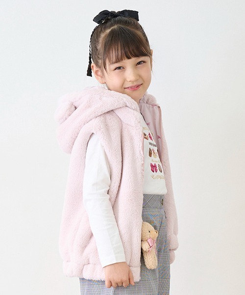 ま*こ様 新品　MezzoPiano フリースジャケット 耳付きファーブルゾン 楽天市場】メゾピアノ(mezzo piano)クマ耳つきフェイクファー