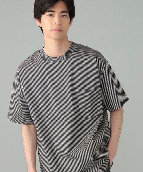 A VONTADE tシャツ *A / ミニボーダー ポケットTシャツ メンズ