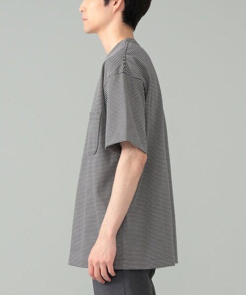 tシャツ *A VONTADE / ミニボーダー ポケットTシャツ メンズの画像