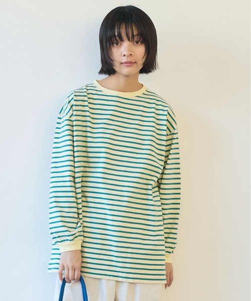 tシャツ ●vintage border puff プルオーバー レディース