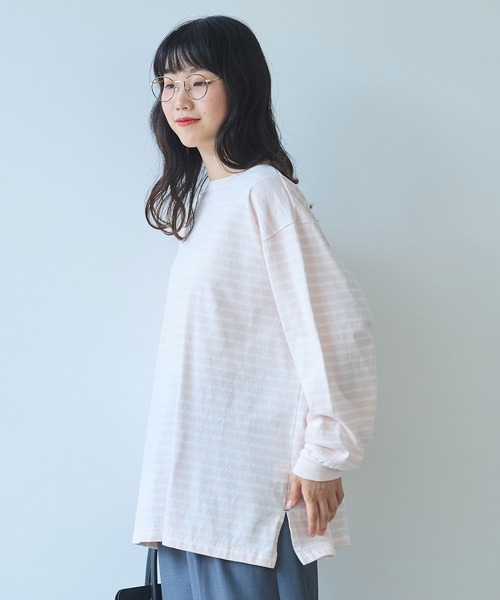 tシャツ ●vintage border puff プルオーバー レディース bulle de savon tシャツ ○vintage border puff プルオーバー